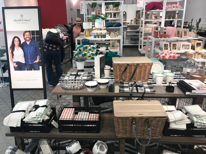 As we headed further into the store, we spotted its Hearth & Hand with Magnolia collection. The pieces in this collection were designed with Chip and Joanna Gaines from the TV show "Fixer Upper."