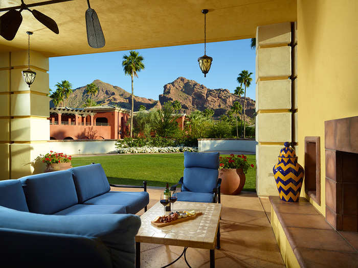 The 2,800-square-foot Camelback Presidential Suite is the cheaper of the two. Its expansive patio areas can host parties for up to 300 guests.