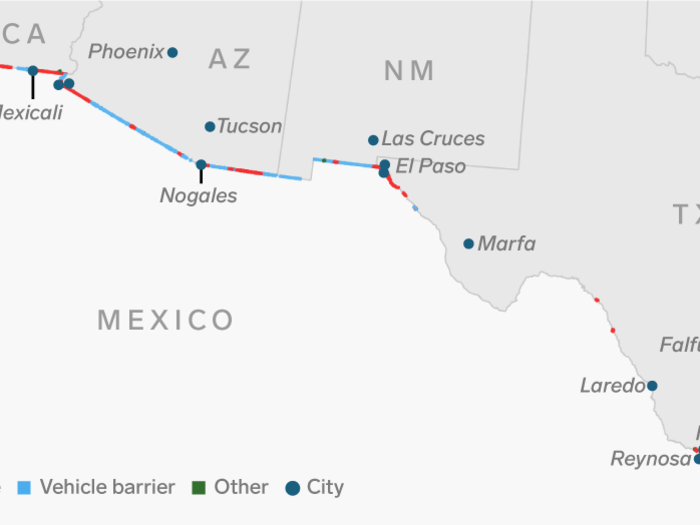 Putting a border wall on every one of the 1,279 unfenced miles of the 1,933-mile border is easier said than done.