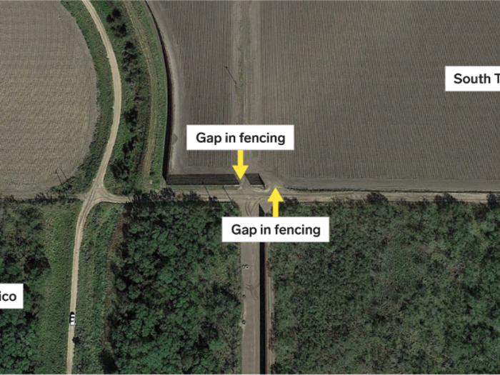 An ongoing problem with any border barriers are weak spots — even in the fenced-off parts of the Texas border, the barriers are dotted with major gaps that undermine the entire structure.