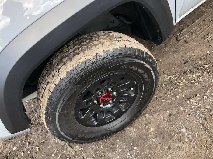 I also took it to a local gardening center and drove around in some actual mud. The TRD Pro brushed it off without breaking a sweat.