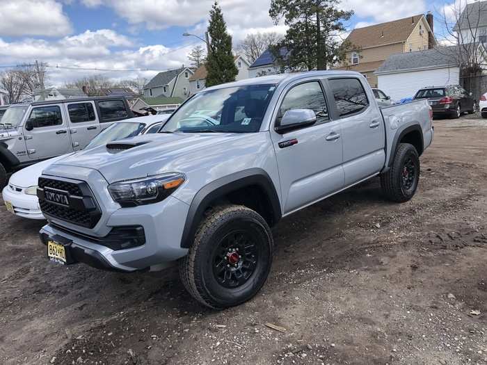 Now for the 2017 Toyota Tacoma TRD Pro! The paint job is "cement," an improvement of sorts from the TRD Sport