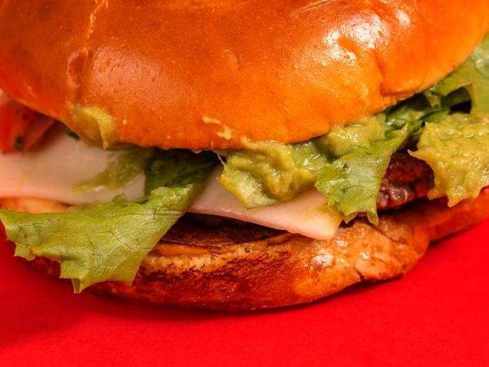 Overall, this burger is decent, but it needs some "oomph." The quality is surprising, and the construction is fine, but it needs more balance. Some heat and stronger notes of acid are needed to cut through the creamy guac and rich ranch sauce; the pico doesn