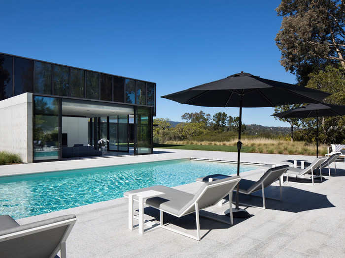 The solar panels also power the heat for the in-ground pool.