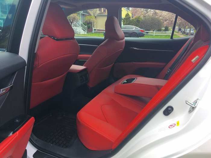 The rear seats boast plenty of room for two adults and one child.