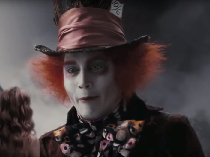 5. Johnny Depp as The Mad Hatter in "Alice in Wonderland"