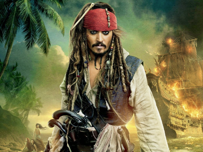 8. Johnny Depp as Jack Sparrow in "Pirates of the Caribbean: On Stranger Tides"