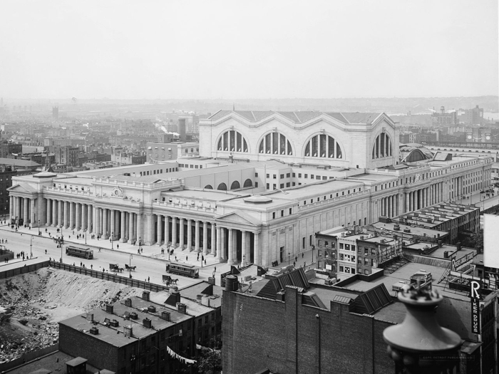 The original Pennsylvania Station, which stood from 1910 to 1963, was hailed as an architectural masterpiece and occupied two entire city blocks in Manhattan.