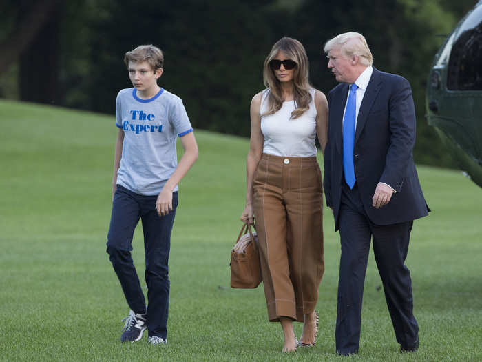 When they lived in New York, Trump would drop Barron off and pick him up from school. She also would help him with homework and attend his school events.