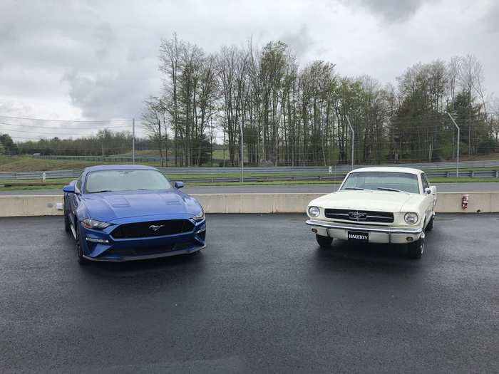 The Mustang GT found itself in some good company, alongside a distant, vintage relative.