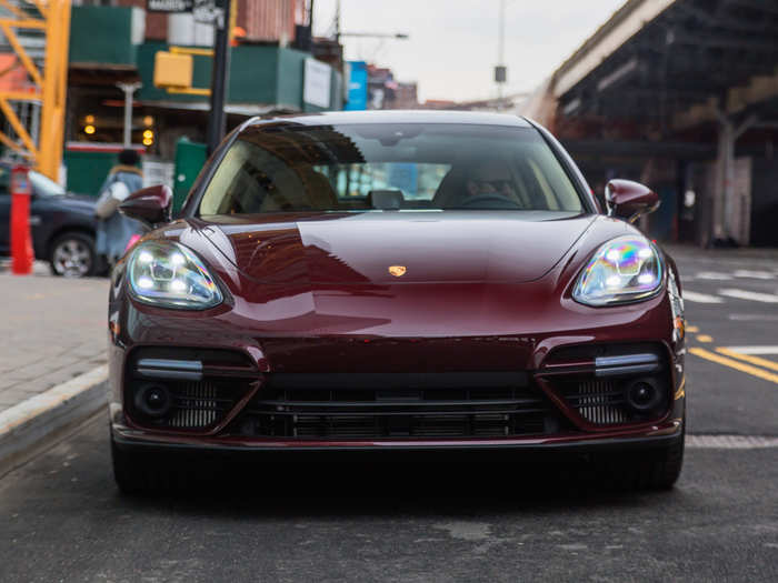 Aesthetically, the front end of our Panamera Turbo Sport Turismo is virtually identical to the sedan on which it is based.