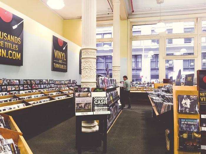 The back of the first floor was dedicated to CDs, DVDs, and vinyl records. There weren