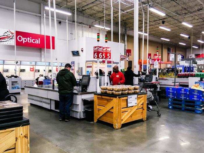 Near the registers, the store had optical and hearing centers that you didn