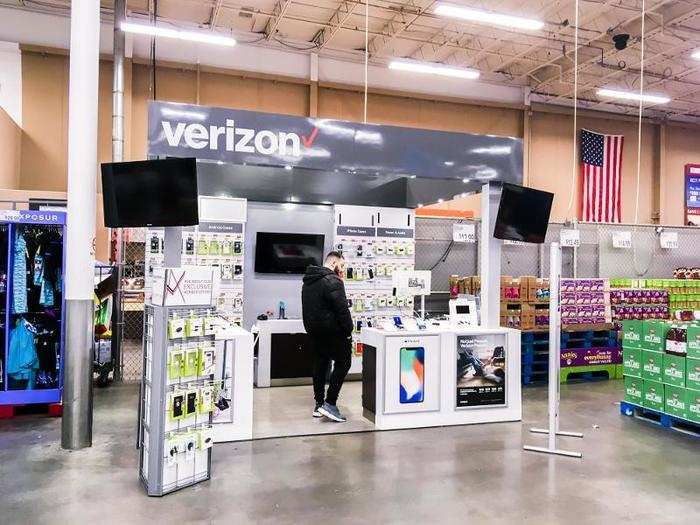 There were a few branded displays, like a mini in-store Verizon center.