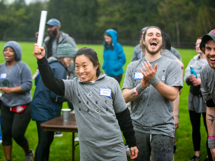 The battle consisted of over a dozen mini-games that made up the relay, including a three-legged race, archery and even Slip 