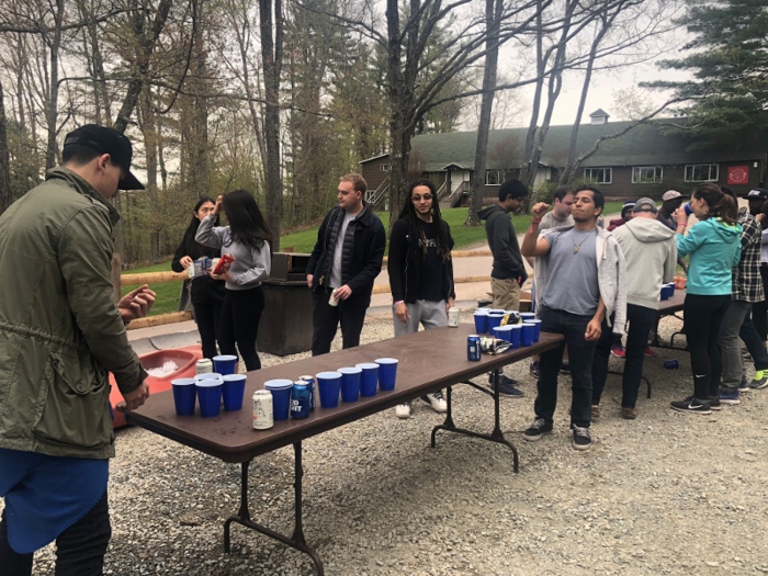 The day flew by quickly, and we were back for yet another Happy Hour session before dinner. This one was replete with beer pong, flip cup and every possible frat game you can recall.