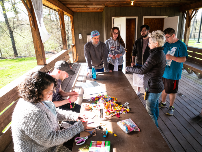 We then signed up for the activities we wanted to participate in throughout the day, from kayaking, canoeing and paddle boarding to archery, dodge ball and even arts and crafts. You could win beans across the different activities, which would come in handy later.