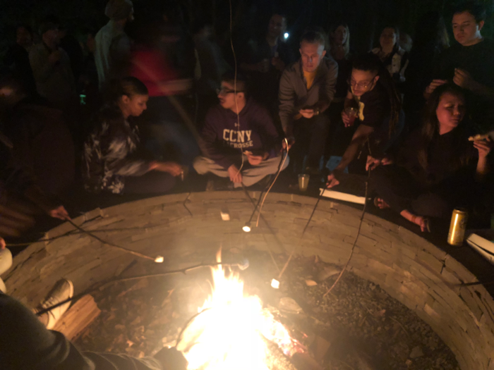 After settling in, we all gathered around the campfire. There were sticks and s