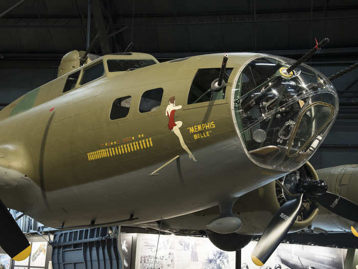 The Memphis Belle was also made famous for its racy "pinup girl" nose art.