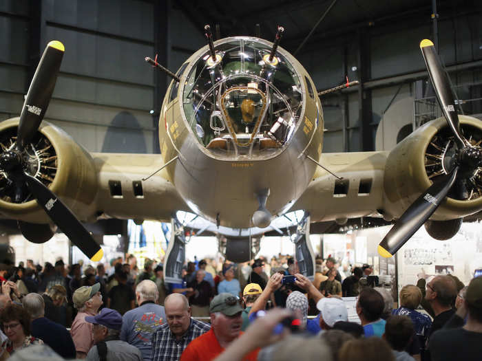 The Memphis Belle was powered by four 1,200 horsepower Wright R-1820-97 engines, and had a maximum speed of 325 mph.