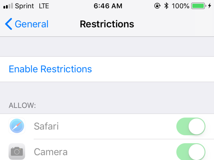 iOS and Android parental controls