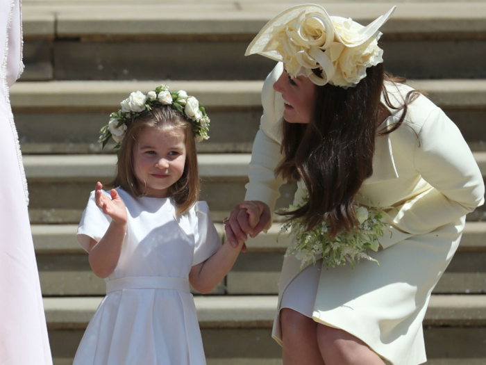 Kate Middleton kept a close eye on her once they reached the chapel.