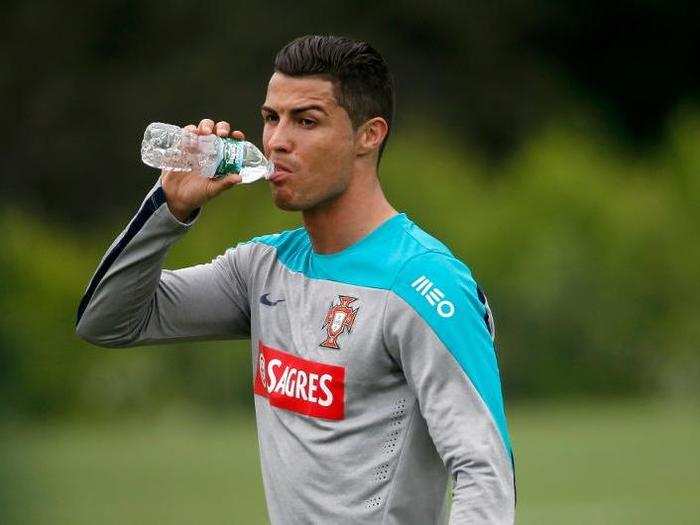 As Ronaldo trains a lot, he drinks plenty of fluids. He said: "I stay hydrated with a sports drink that gives me energy for training and matches. It has a mix of carbohydrates that boosts endurance and is lower than many other sports drinks in sugar. It also contains electrolytes to help with hydration and vitamin B12 that fights fatigue."