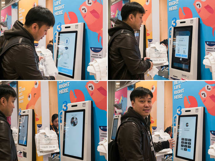 Perhaps one of the coolest —or creepiest, depending on your views — features in the store is the facial recognition payment. Because sales are linked to Alipay, the checkout can simply scan your face to confirm your purchase. It