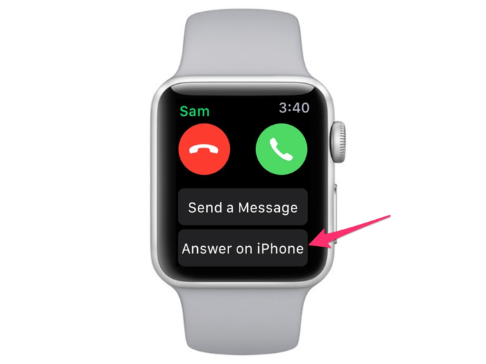 20. If you have an incoming phone call on your Apple Watch, there