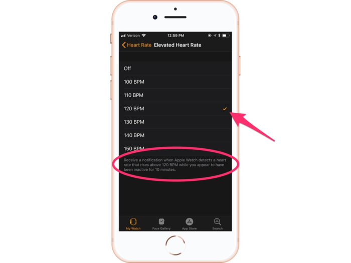 16. You can customize your Apple Watch to automatically detect when your heart rate is too elevated.