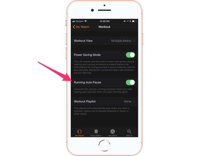 14. You can set up your Apple Watch to automatically pause your runs when you stop moving.