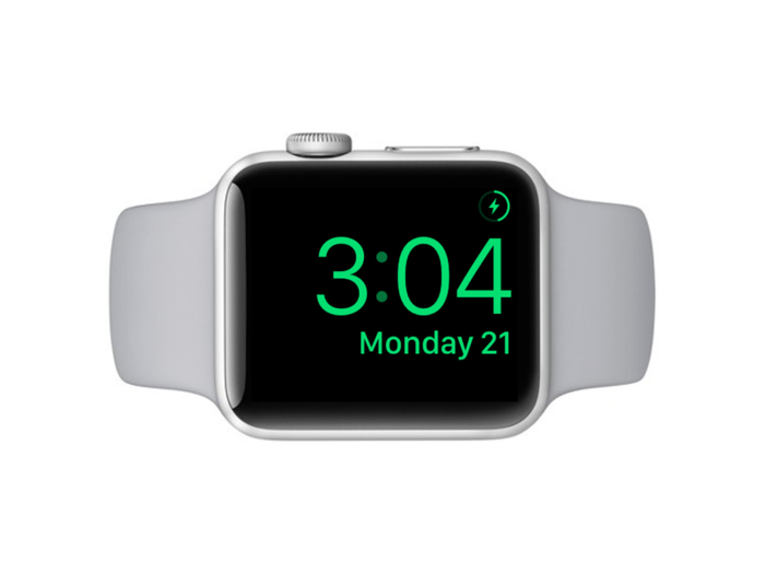 12. The Apple Watch has a "Nightstand Mode," which lets you use your watch as a bedside clock.