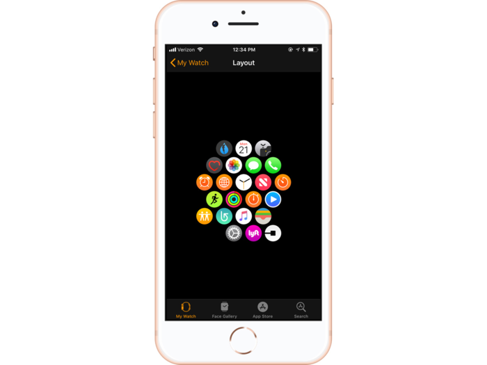 10. You can organize your Apple Watch apps to make them easier to find.