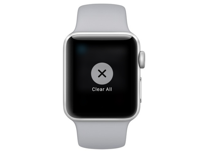 9. Clear all your Apple Watch notifications at once using Force Touch.