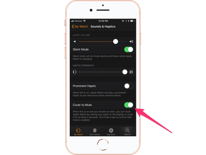 4. You can silence your Apple Watch by covering it with your hand.