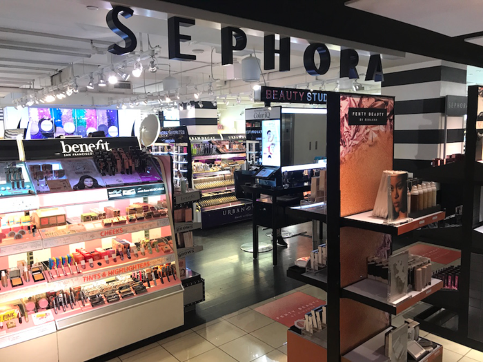 We went upstairs to the entrance floor, where womenswear and a Sephora store-in-store was located.