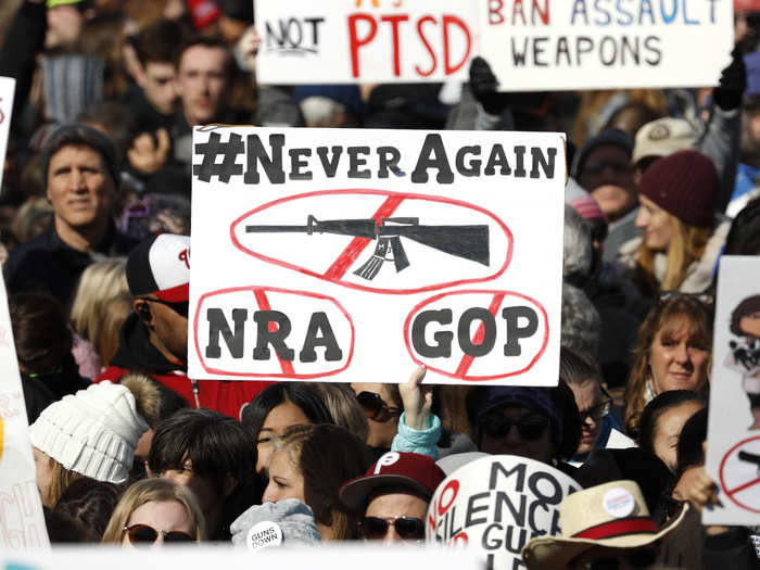 But the place where gun-owners really start to draw the line is when it comes to banning military-style, semi-automatic assault weapons, and high-capacity magazines — just over 40% of gun owners support either ban.