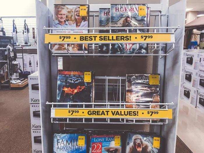 The DVD section only had a handful of titles, and most of them were at least a few years old, if not more.