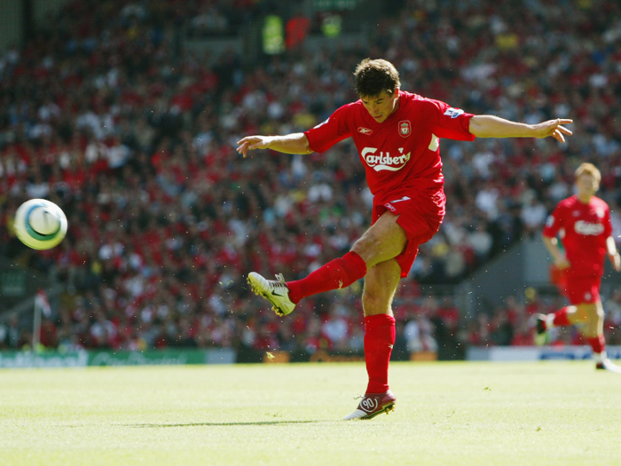 Harry Kewell is an Australian former forward. He started the match for Liverpool but came off in the 23rd minute with an injury.