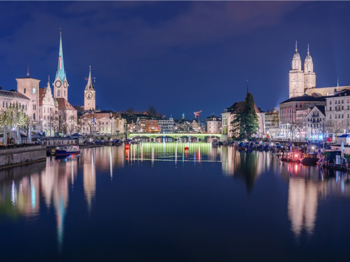 1. Zurich, Switzerland — $5,764