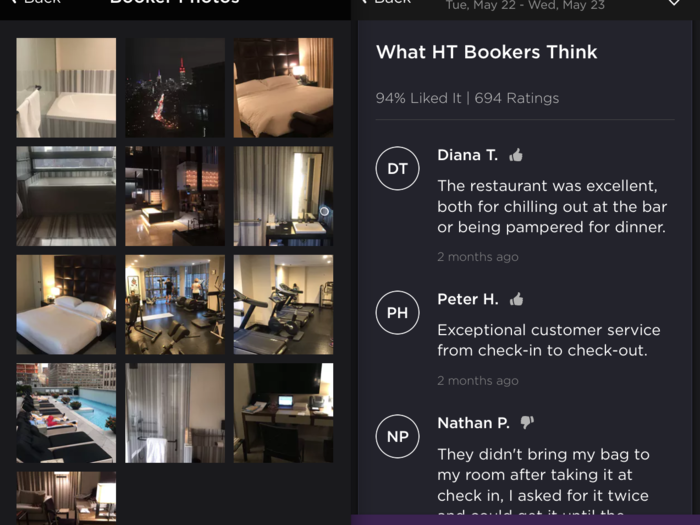 Airbnb had reviews, but it was a lot easier to find them on Hotel Tonight. There were also photos from people who had stayed there before, so you weren