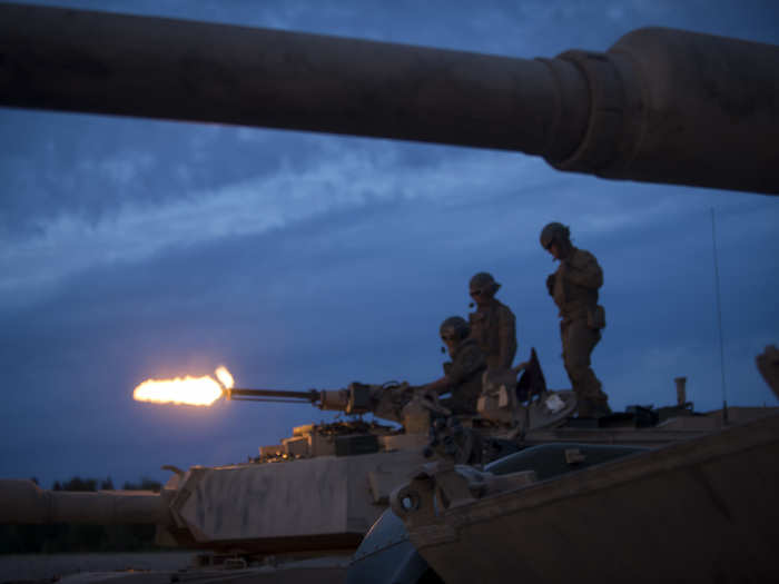 The Marines deployed to Finland with M1A1 tanks for the exercise, where they were joined by soldiers from the Army