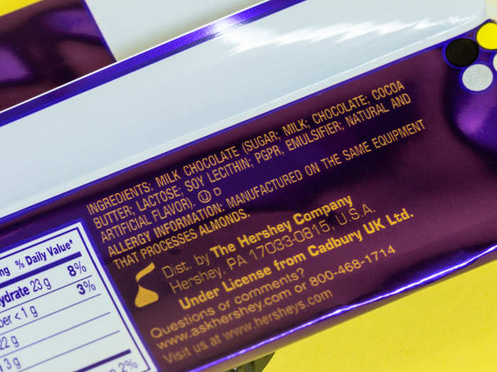 The only differences are the fat content and the amount of cocoa used in each bar.  The US Cadbury bars use only cocoa butter as the "fat," in order to meet FDA standards. In the UK, the company is also allowed to use vegetable oils such as palm and shea.