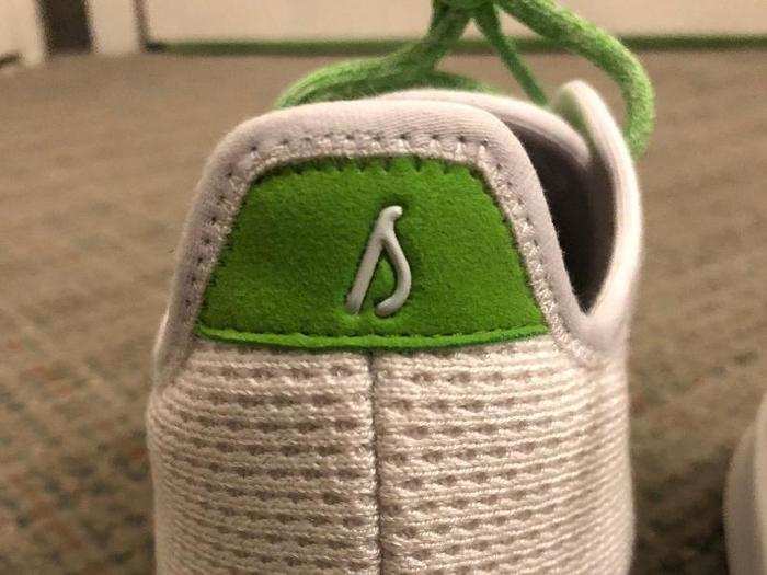 The back of the shoe features a couple of Allbirds logos, just in case you forgot who made the shoes you