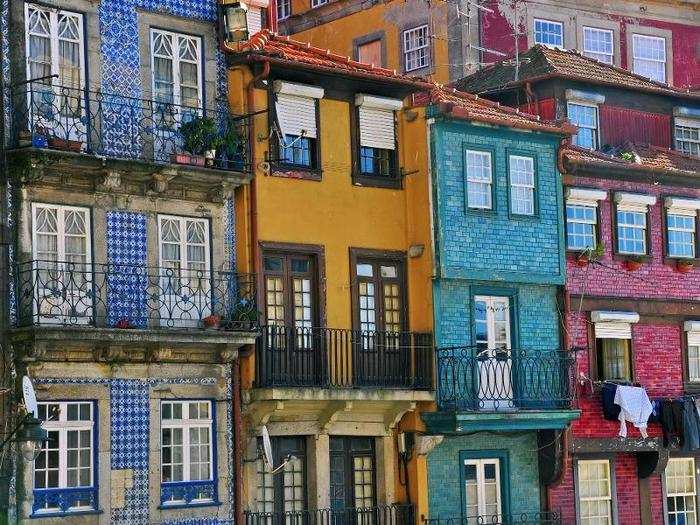 Admire the azulejos (painted tiles) and dilapidated charm of Porto, Portugal.