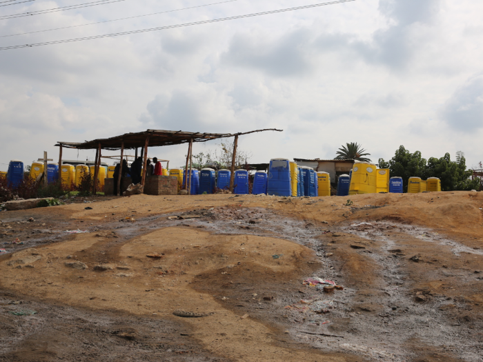 With no indoor plumbing, people who live in the townships go to the bathroom in communal portable toilets. Women and children are usually scared to go to the bathroom in the middle of the night, for fear of sexual assault and violence.