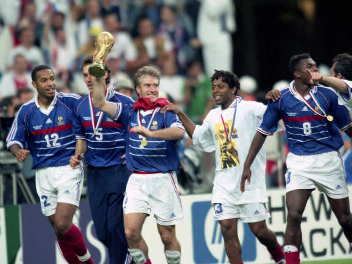 France won the World Cup in Paris in 1998.