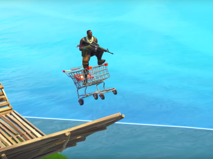 Because Fortnite allows players to build structures with the materials they collect, fans have already been pushing the carts to their limits by riding them down huge ramps.