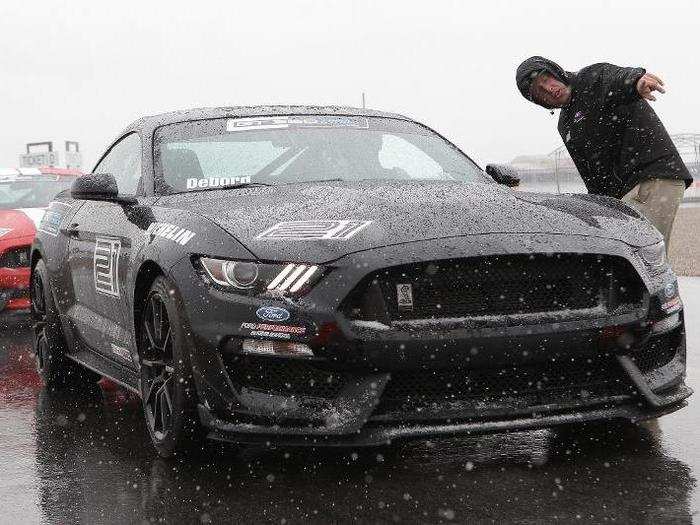 Believe it or not, I actually got to drive the GT350 as a snowstorm swept through the area.