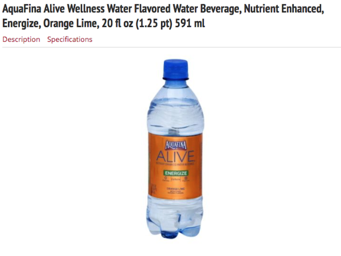 Aquafina Alive was a fruit-flavored, vitamin-enhanced beverage that was created to compete with Vitamin Water. It was re-launched in 2008 but is no longer available. It